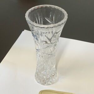 Vintage Lenox Vase Crystal 6” Star Flared Bud Czech Glass